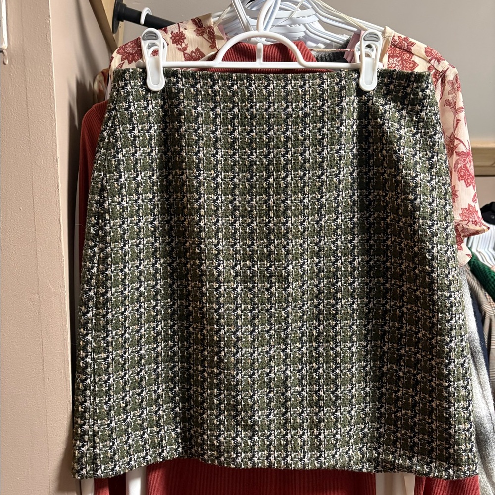 RW&CO. Olive Tweed Mini Skirt